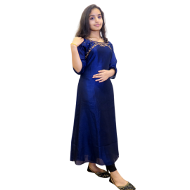 Vijithra Silk Kurti with Direct Handwork With Lining