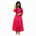 Panel cut kurthi in Vijithra Silk with Direct Handwork