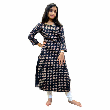 Kantha cotton kurthi with lining - direct hand work