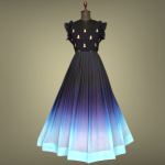 Blue Faux Georgette Embroidery Party wear Gown