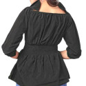 Crepe Solid Casual Wear Black Tops