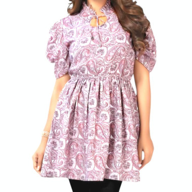 Crepe Party Wear Trendy Peach Tunic Tops