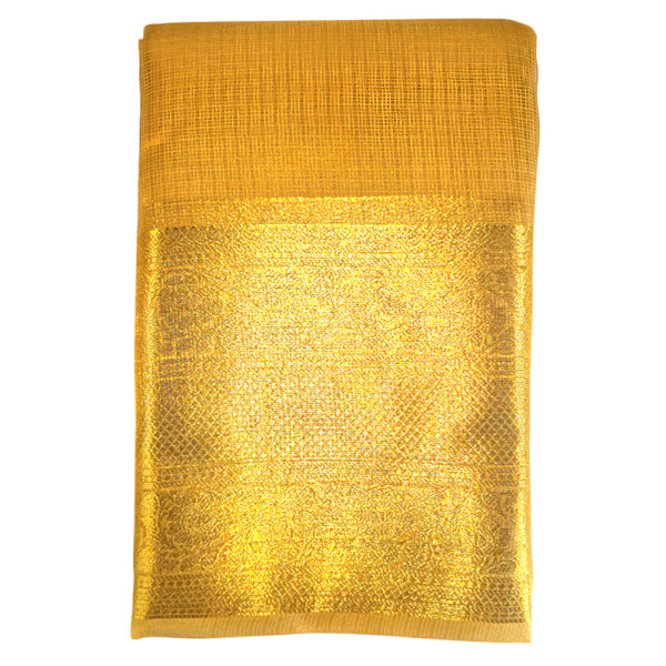 Banarasi Gold Tissue Silk Saree with Blouse Piece