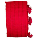 Chiffon Designer Saree with Fur Stripe Pattern with Blouse - Rani Pink