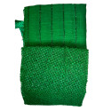 Chiffon Designer Saree with Fur Stripe Pattern with Blouse - Green