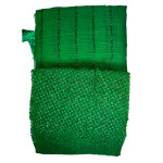 Chiffon Designer Saree with Fur Stripe Pattern with Blouse - Green