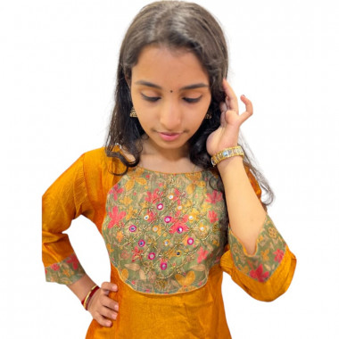 Vijithra Silk A-Line Kurthi