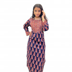 Ajarakh Cotton Slit Top Kurthi