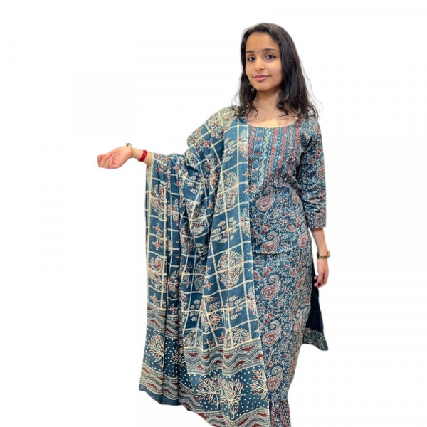 Ajrakh print cotton 3 PC set