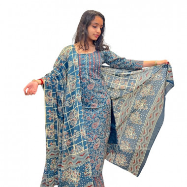 Ajrakh print cotton 3 PC set