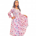 Shirred yoke A-line kurthi