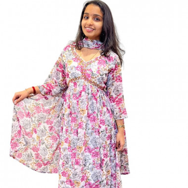 Georgette Alia cut kurthi - 2PC