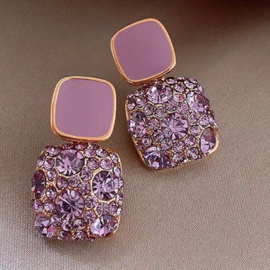 Square shaped Dangle Earrings