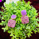 Square shaped Dangle Earrings