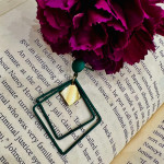 Rhombus Design Dangle Earrings