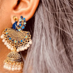 Peacock Tassel Earrings