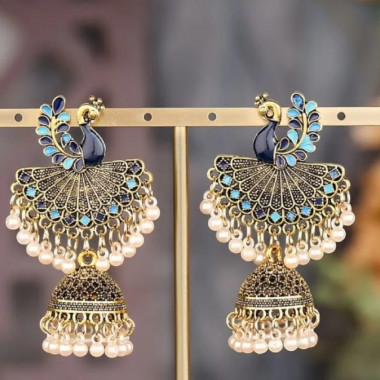 Peacock Tassel Earrings