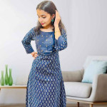 Cotton Top with Silk Patch and Mirror Work