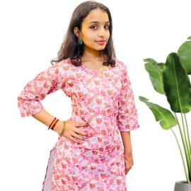 Hakoba floral print cotton kurthi