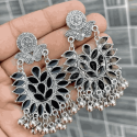 Black Stone Meenakari earrings