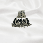Black Stone Meenakari earrings