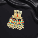 Multi colour Meenakari earrings