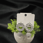 Silver Plated Small flower jumkha Earrings - 1